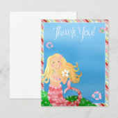 Jardin de sirène - carte de remerciements (Devant / Derrière)