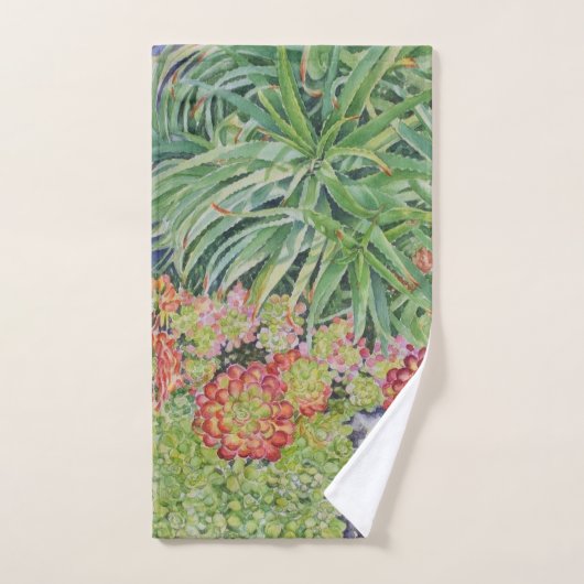 Jardin de succulentes (Serviette à main)
