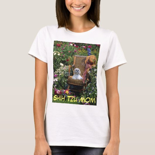 Jardin de T-shirt de maman de Shih Tzu (Devant)