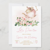 Jardin de thé floral Invitation fête d'anniversair (Devant)