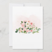 Jardin de thé floral Invitation fête d'anniversair (Dos)