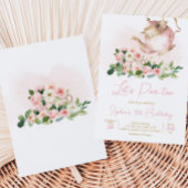 Jardin de thé floral Invitation fête d'anniversair