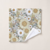 Jardin de tournesol à la campagne florale (Gant de toilette)