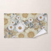 Jardin de tournesol à la campagne florale (Serviette à main)