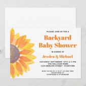 Jardin de tournesol Couples Baby shower Invitation (Devant / Derrière)