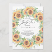 Jardin de tournesol Floral Baby Tea Invitation (Devant)