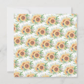 Jardin de tournesol Floral Invitation d'anniversai (Dos)