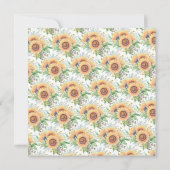 Jardin de tournesol Invitation 16e anniversaire (Dos)