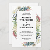 Jardin de verdure Botanique Invitation de mariage (Devant / Derrière)