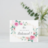 jardin délicat bridesmaid florale Invitation (Debout devant)