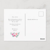 jardin délicat bridesmaid florale Invitation (Dos)