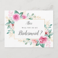 jardin délicat bridesmaid florale Invitation