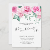 jardin délicat fleuri élégant Mariage Invitation (Devant)