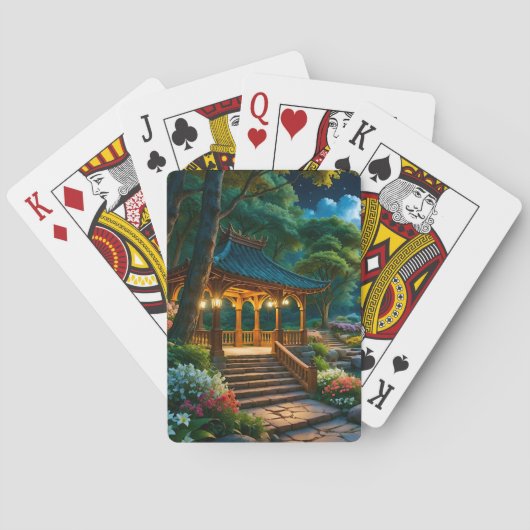 Jardin des cartes de jeu nocturne tranquilles (2) (dos)