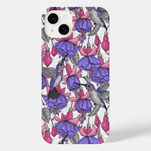 Jardin des colibris en rose et rose (Verso)