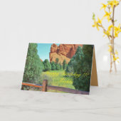 Jardin des Dieux Carte de voeux d'anniversaire (Fleur jaune)