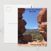 Jardin des Dieux Colorado Springs Carte postale (Devant / Derrière)