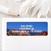 Jardin des Dieux Étiquettes de adresse (En situation)