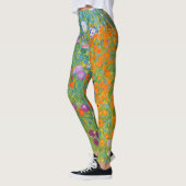 Jardin des fleurs par Gustav Klimt Leggings (Gauche)