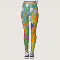 Jardin des fleurs par Gustav Klimt Leggings
