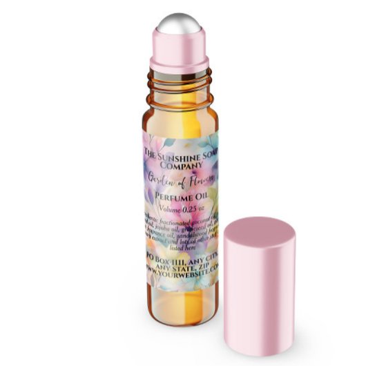 Jardin des fleurs Parfum Roller Bottle étiquette