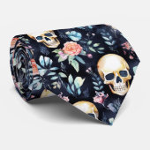 Jardin des os Cravates d'affaires Crânes et Roses (Roulé)