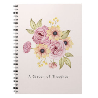 Jardin des pensées Carnet de bouquet floral