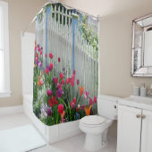 Jardin des tulipes rideau de douche à palissades b (En situation)