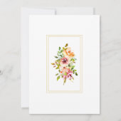 Jardin d'été Aquarelle Faire-part de mariage flora (Dos)