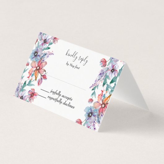 Jardin d'été Aquarelle Mariage floral (Front)