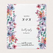 Jardin d'été Aquarelle Mariage floral (Outside Unfolded)