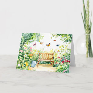 Jardin d'été avec papillons