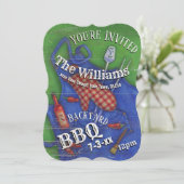 Jardin d'été BBQ Party Invitation (Debout devant)