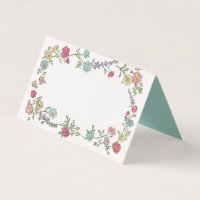Jardin d'été Bright Floral Table Place Card