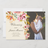 jardin d'été faire-part de naissance floral Carte  (Devant)