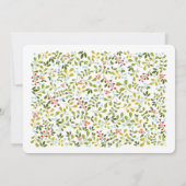 Jardin d'été Floral Mariage Suite Invitation (Dos)