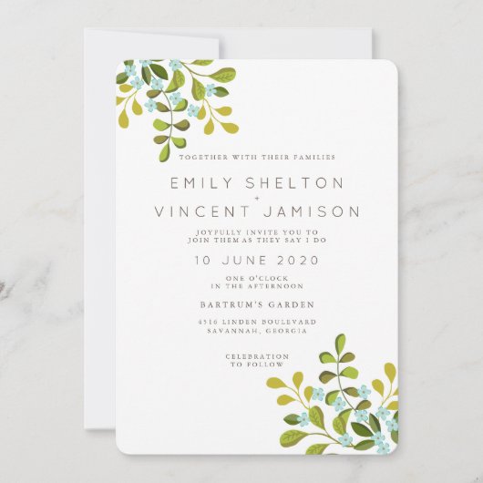 Jardin d'été Floral Mariage Suite Invitation (Devant)
