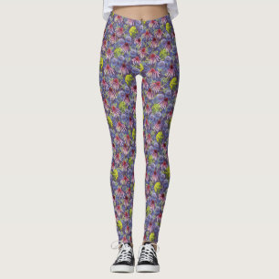 Jardin d'été Gras Leggings de fleurs