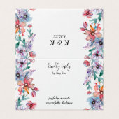 Jardin d'été | Mariage floral aquarelle RSVP (Outside Unfolded)