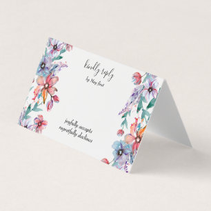 Jardin d'été   Mariage floral aquarelle RSVP