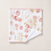 Jardin d'été rose vif motif (Gant de toilette)