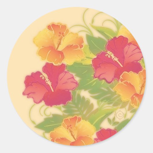 jardin d'hibiscus ~ autocollant (Devant)