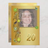 Jardin d'or Invitation fête du 20e anniversaire (Devant / Derrière)