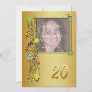 Jardin d'or Invitation fête du 20e anniversaire