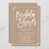 Jardin Douche nuptiale Invitation Kraft (Devant / Derrière)