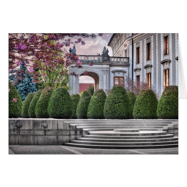 Jardin du Château de Prague le matin (Devant horizontal)