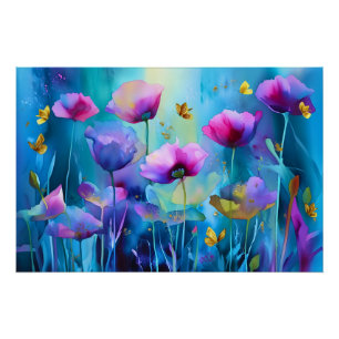Jardin du crépuscule : Poster des Poppies et des A