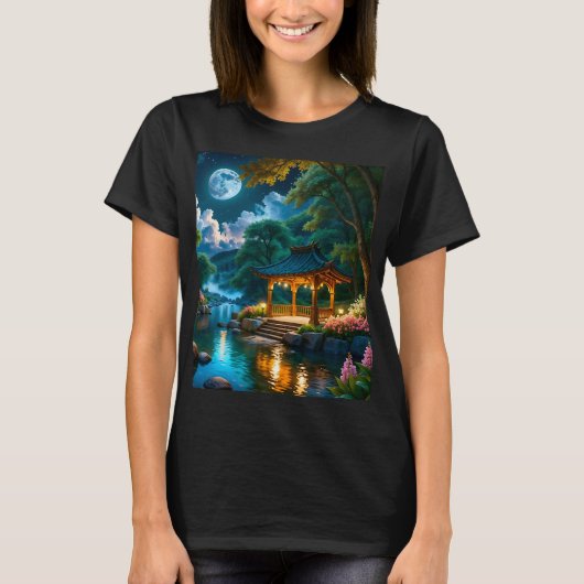 Jardin du T-shirt de nuit calme (2) (Devant)