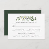Jardin élégant de verdure Eucalyptus Mariage RSVP (Devant / Derrière)