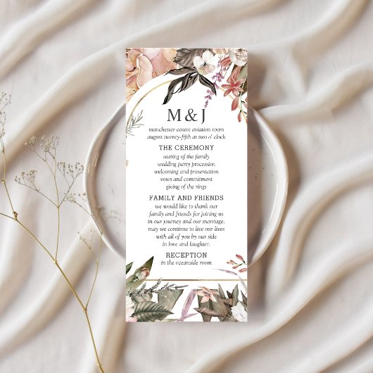 Jardin enchanté Élégant Boho Floral Programme